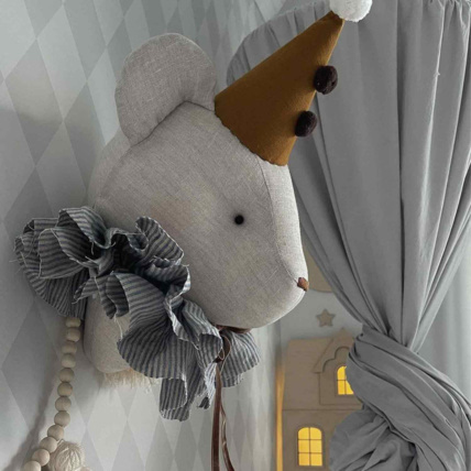 Avis Trophée mural enfant en lin, Ours Alex Sevira Kids 2