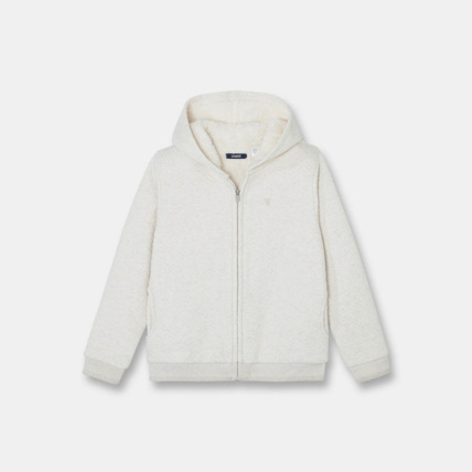 Avis Sweat zippé fantaisie fourré blanc fille OKAIDI 1