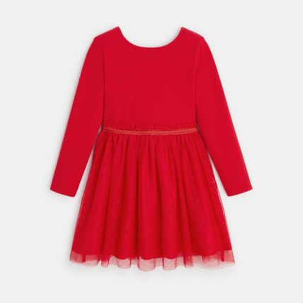 Avis Robe de fête en tulle rouge fille OKAIDI 1
