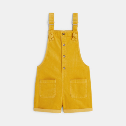 Avis Salopette short en velours jaune fille OKAIDI 1