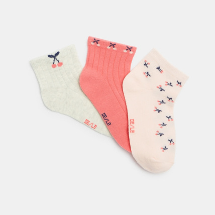 Avis Socquettes fantaisie (lot de 3) rose fille OKAIDI 2