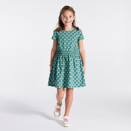 Robe manches courtes imprimee verte fille OKAIDI Comparateur Avis Prix