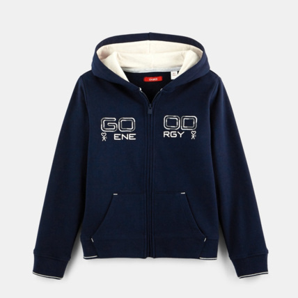 Avis Sweat capuche zippé bleu fille OKAIDI 1