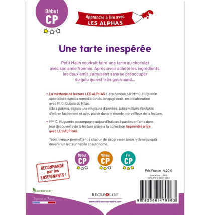 Avis Livre Une tarte inespérée - Apprendre à lire avec Les Alphas ÉDITIONS RÉCRÉALIRE 3