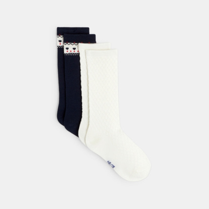 Avis Chaussettes fantaisie (lot de 2) blanches fille OKAIDI 1