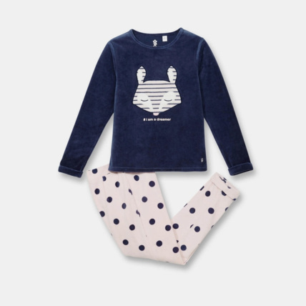 Avis Pyjama 2 pièces en velours rose fille OKAIDI 1