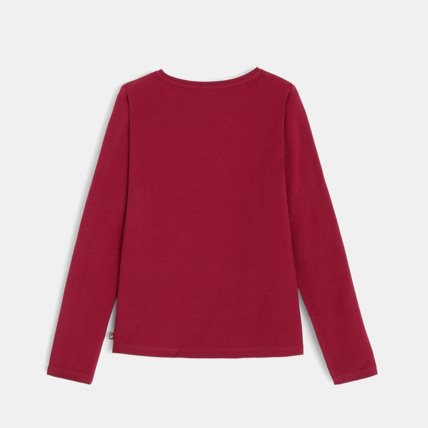 Avis T-shirt en coton biologique rouge fille OKAIDI 4