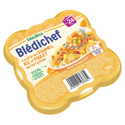 Avis BLEDICHEF Cocotte de légumes, riz et poulet au curry doux Blédina 3