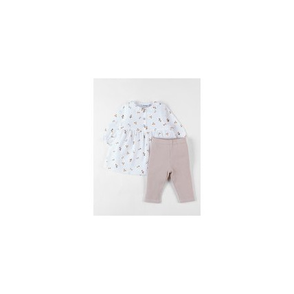 Avis Set robe imprimé fleuri + legging en jersey côtelé NOUKIE'S 1