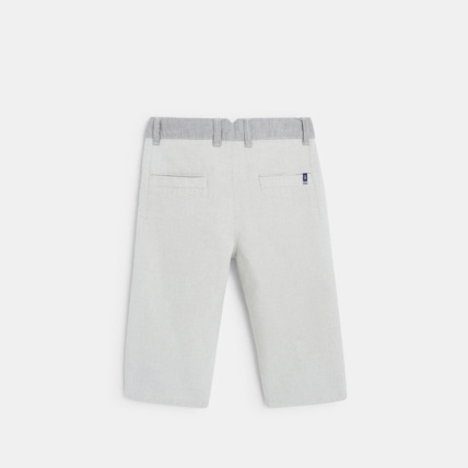 Avis Bermuda coupe droite en toile gris garçon OKAIDI 4