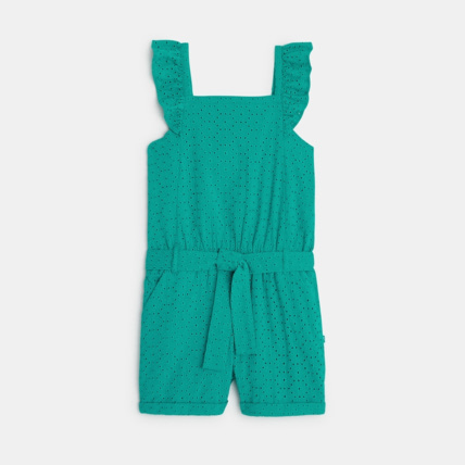 Avis Combishort en broderie anglaise vert fille OKAIDI 1