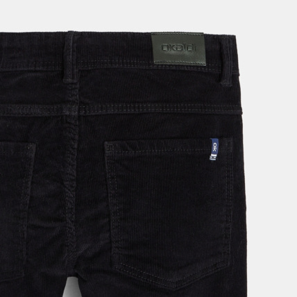 Avis Pantalon slim en velours stretch noir garçon OKAIDI 3
