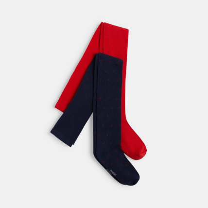 Avis Collants chauds en tricot (lot de 2) rouges fille OKAIDI 1