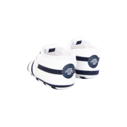 Avis Chaussures rayées bébé - coton - Blanc/Navire ARMOR-LUX 3