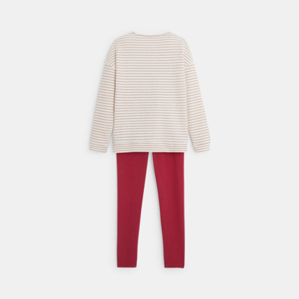 Avis Pyjama rayé en jersey 2 pièces rose fille OKAIDI 3