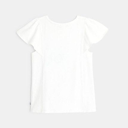 Avis T-shirt à manches papillon blanc fille OKAIDI 4