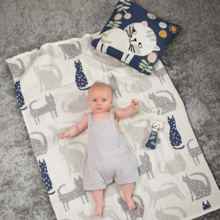 Avis Taie de coussin en tricot de coton, Chaton Sevira Kids 2