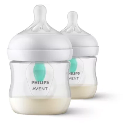 Avis Lot de 2 biberons valve AirFree Natural à Réponse Naturelle 125ml Philips Avent 1