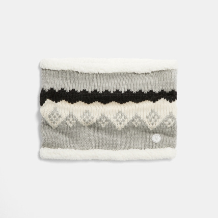 Avis Snood en tricot Jacquard et moumoute polaire gris garçon OKAIDI 1