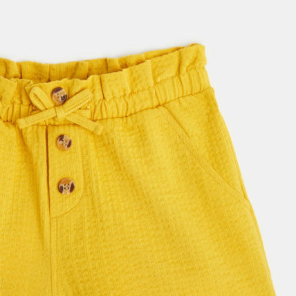 Avis Short taille haute uni jaune fille OKAIDI 3