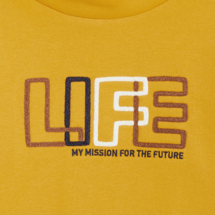 Avis Sweat-shirt à message jaune garçon OKAIDI 2