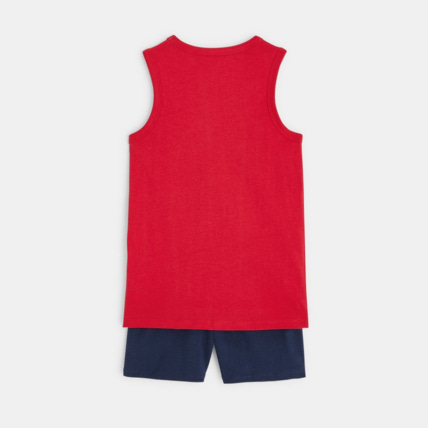 Avis Pyjama d'été 2 pièces en jersey rouge garçon OKAIDI 3