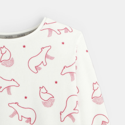 Avis Pyjama en velours éponge à motifs phosphorescents rose fille OKAIDI 2