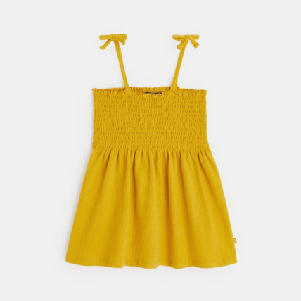 Avis Top à smocks imprimé jaune fille OKAIDI 1