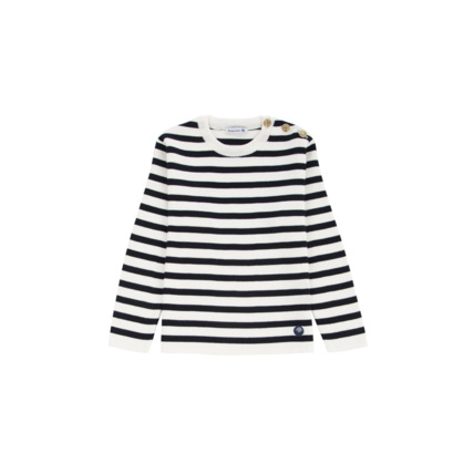 Avis Pull marin rayé "Riec" Kids - laine - Nature/Navire ARMOR-LUX 1