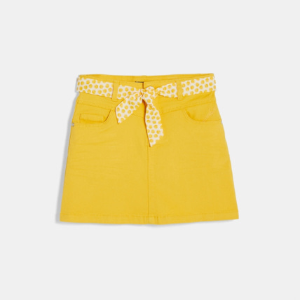 Avis Mini-jupe ceinturée jaune fille OKAIDI 1