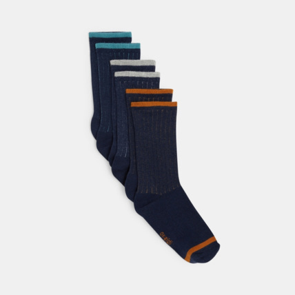 Avis Chaussettes côtelées (lot de 3) bleues garçon OKAIDI 1