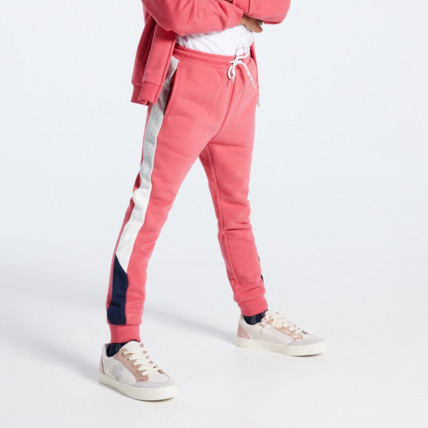 Avis Pantalon de jogging à bande côté rose fille OKAIDI 1