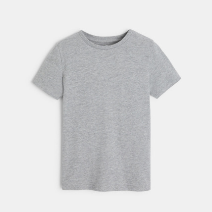 Avis T-shirt basique manches courtes gris garçon OKAIDI 1