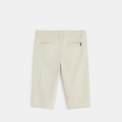 Avis Bermuda long en toile stretch beige garçon OKAIDI 2