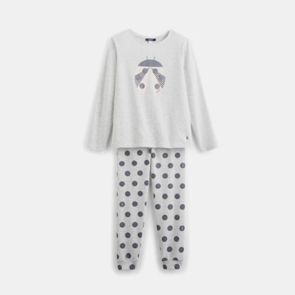 Avis Pyjama en jersey coccinnelle gris fille OKAIDI 1