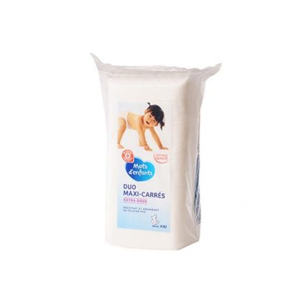 Avis Coton Maxi Carrés (x60) Mots d'enfants 1