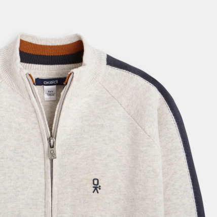 Avis Gilet zippé col montant blanc garçon OKAIDI 2