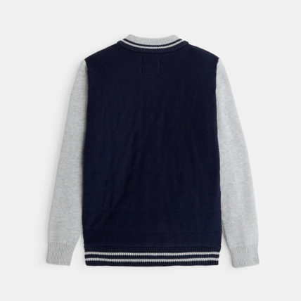 Avis Gilet teddy zippé bicolore bleu garçon OKAIDI 3