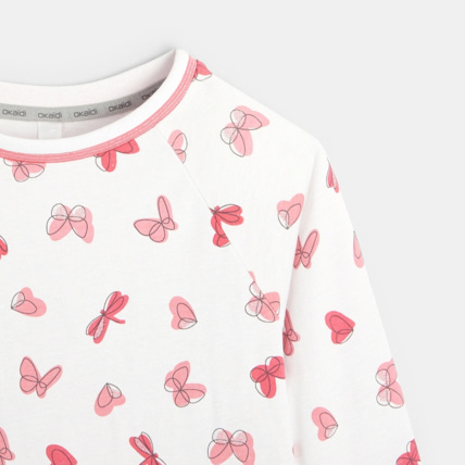 Avis Pyjama jersey imprimé papillons rose fille OKAIDI 2