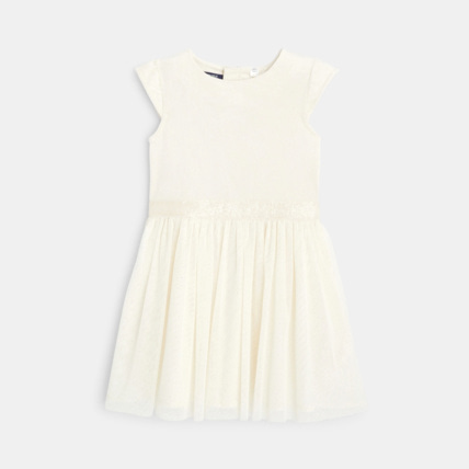 Avis Robe en velours maille pailletée blanche fille OKAIDI 2