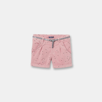 Avis Short en velours ceinturé rose fille OKAIDI 1