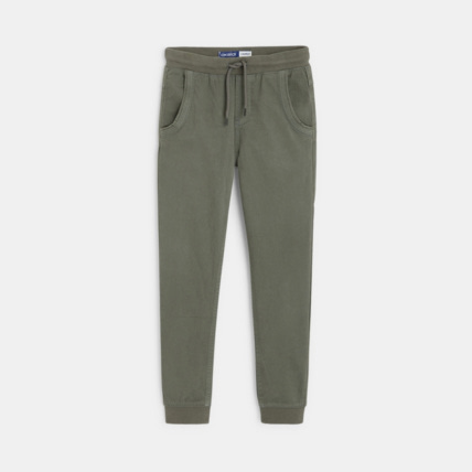 Avis Jogpant uni en toile stretch vert garçon OKAIDI 2