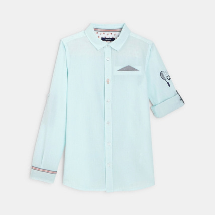 Avis Chemise chic à manches longues verte garçon OKAIDI 1