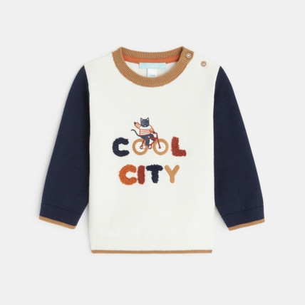 Avis Pull tricot bicolore OBAÏBI 1