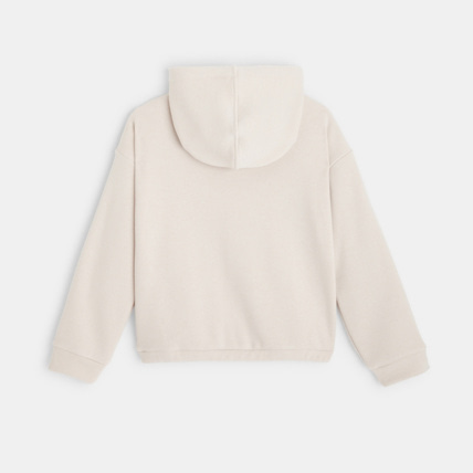 Avis Sweat-shirt tout doux à capuche beige fille OKAIDI 4