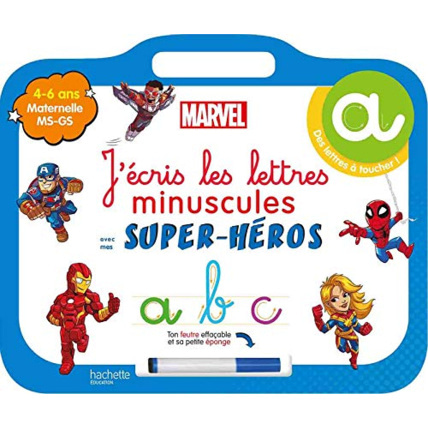Avis Disney - Mes super-héros Marvel - Ardoise J'écris les lettres minuscules (4-6 ans) Hachette Éducation 1