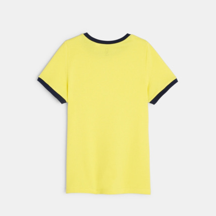 Avis T-shirt en coton piqué jaune garçon OKAIDI 3