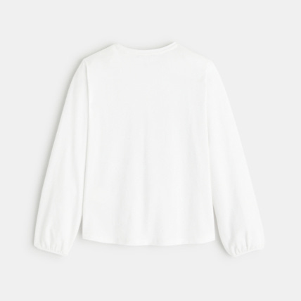 Avis T-shirt à motif brodé blanc fille OKAIDI 3