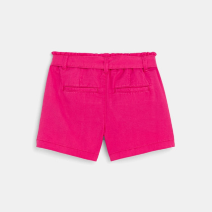 Avis Short ceinturé en toile unie rose fille OKAIDI 4