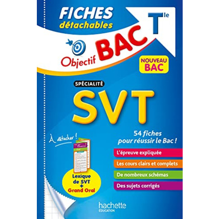 Avis Objectif BAC Fiches détachables Spécialité SVT tle Hachette Éducation 1